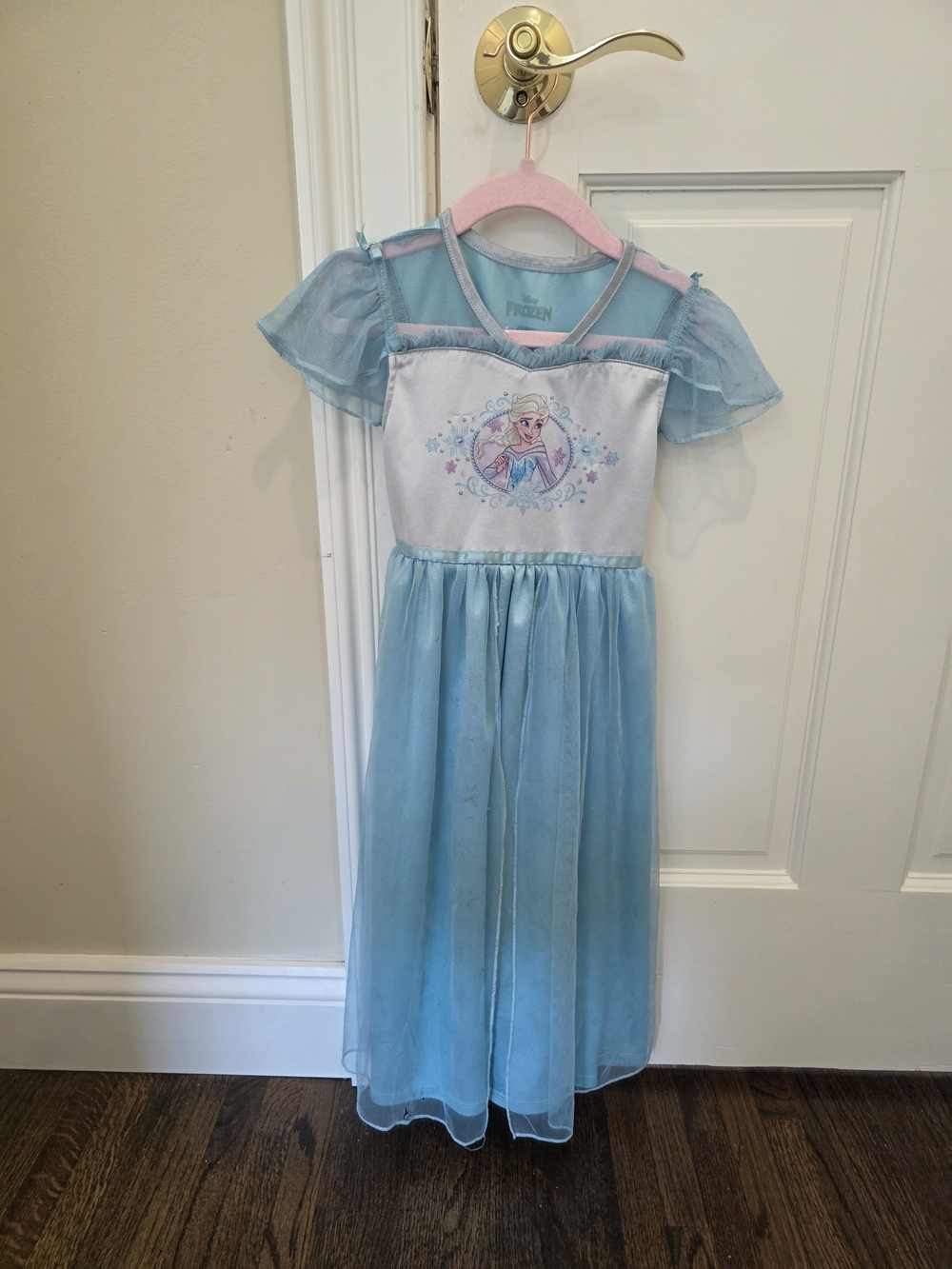 Disney Frozen Elsa Light Blue Nightgown - Size 6